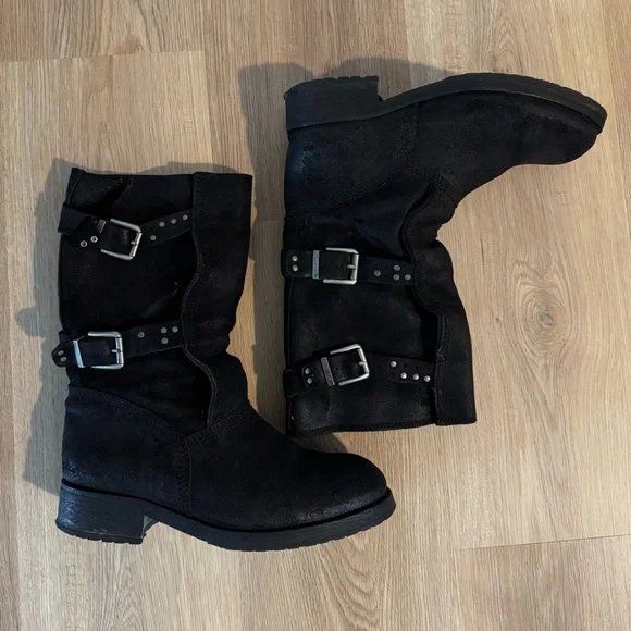 Diesel Black Combat & Moto Boots - Picture 2 of 3